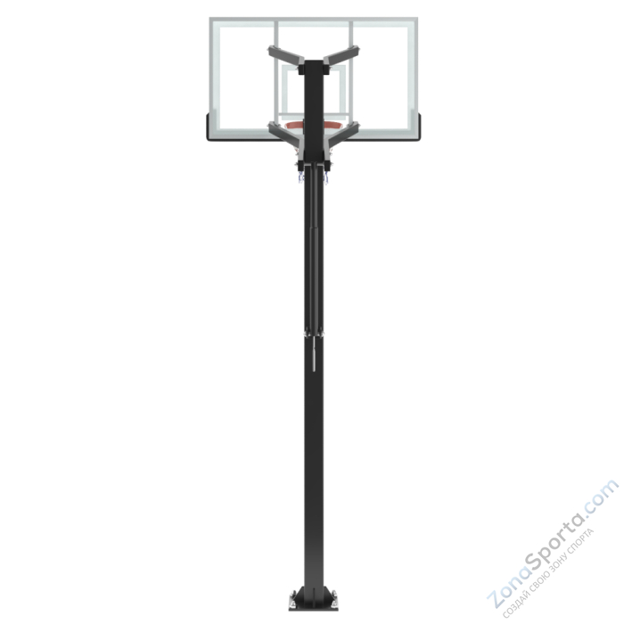 Баскетбольная стойка стационарная UNIX Line B-Stand-PC 72x42 R45 H230-305 см BSTSSTPR305_72PCBK