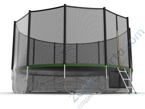 Батут Evo Jump External 16ft (Green) с нижней сетью