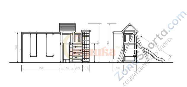 Детская площадка Савушка Мастер 10