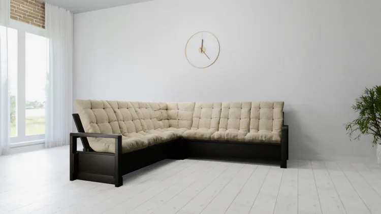 Диван деревянный угловой Savushka