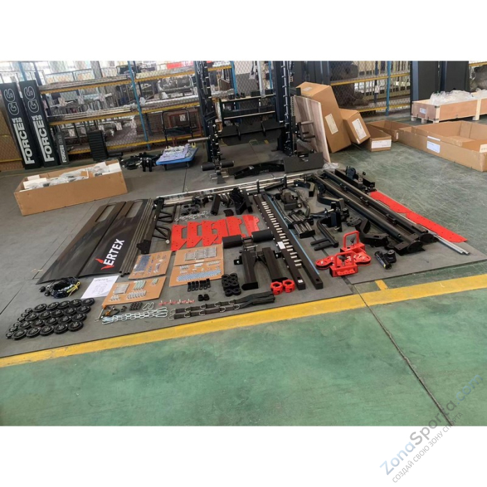 Двойная регулируемая тяга с машиной Смита и станцией для приседаний Vertex FT-109