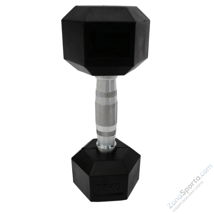 Набор гексагональных обрезиненных гантелей Bronze Gym 2,5-25 кг - 10 пар, шаг 2,5 кг