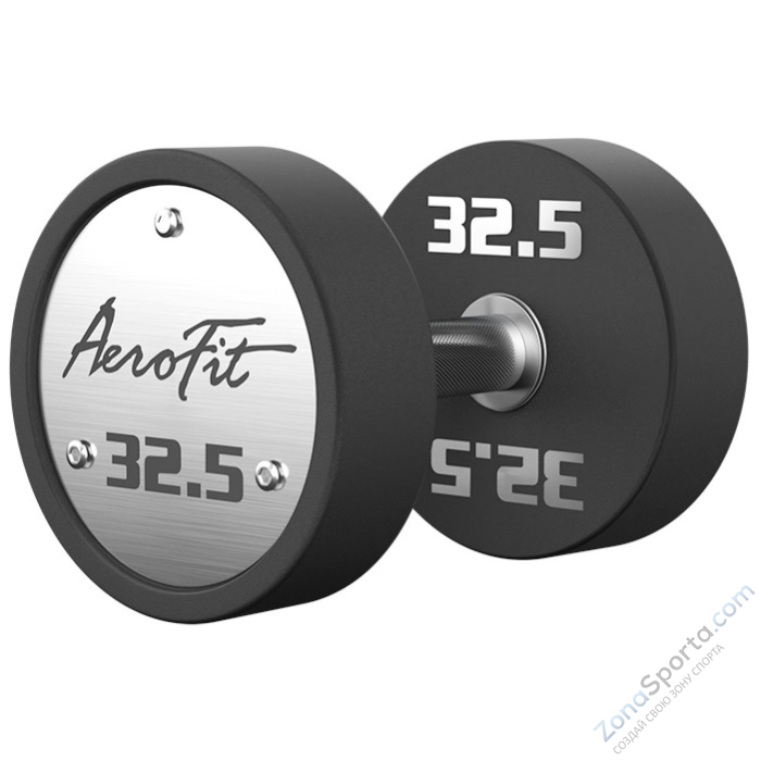 Набор полиуретановых гантелей AeroFit, 27,5-37,5 кг, 5 пар, шаг 2,5 кг